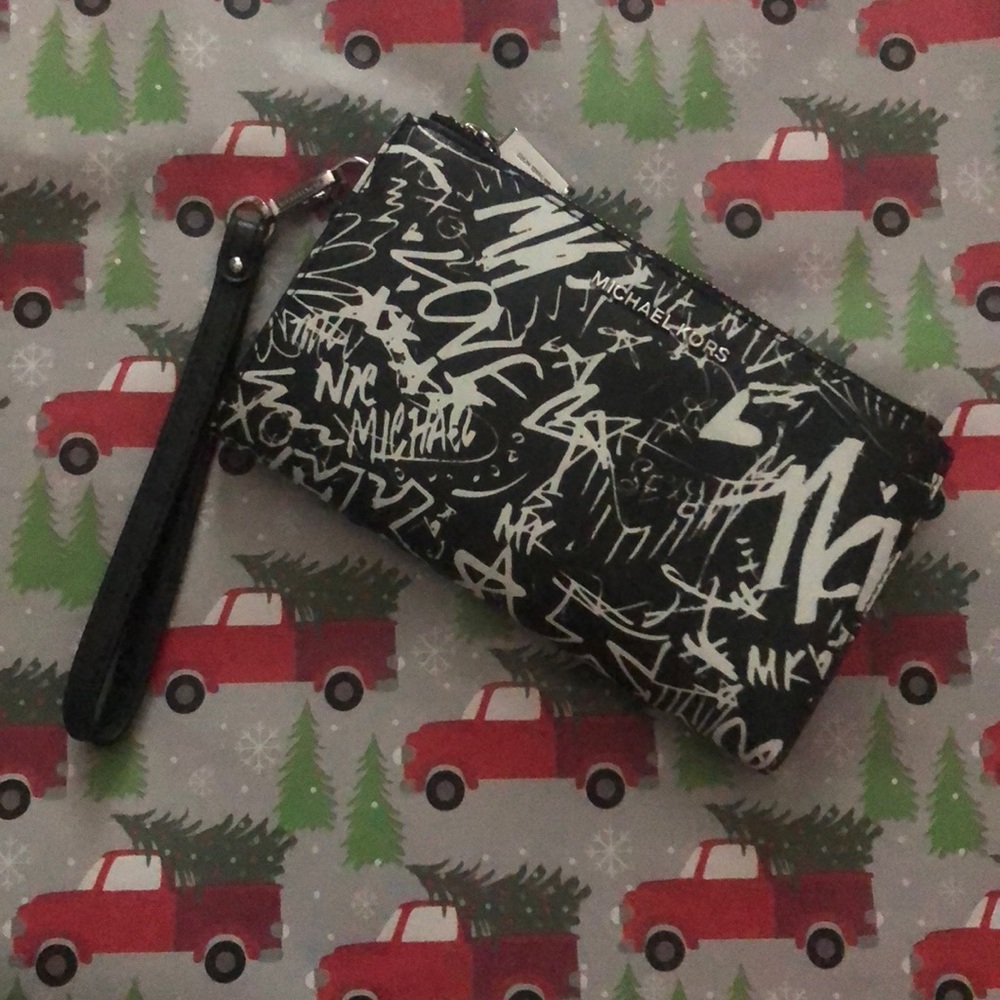 MK Adele Graffiti leather smartphone wallet